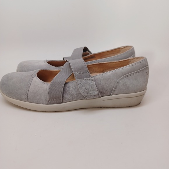Vionic Shoes Shelby Womens US 9.5 or 41.5 Gray Suede Mary Jane Comfort Flats - Picture 2 of 13